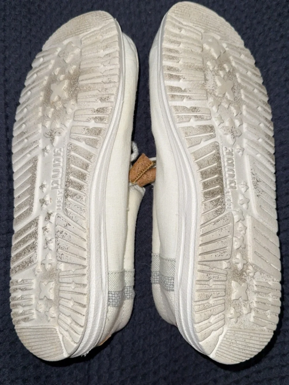 Hey Dude White Canvas Slip-On Loafers